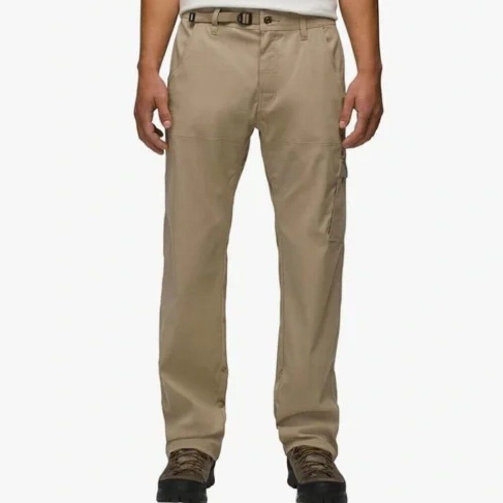 prAna Men's Tan Stretch Zion Pants Hiking Camping Walking Quick Dry Size 40x30